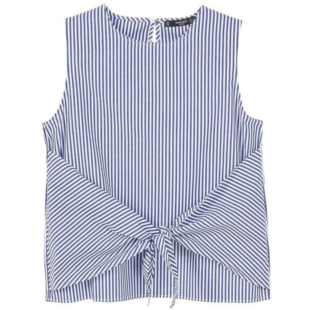 Primark Sky Blue Sleeveless Tie-Front Blouse